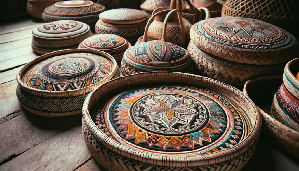 woven Marshallese baskets