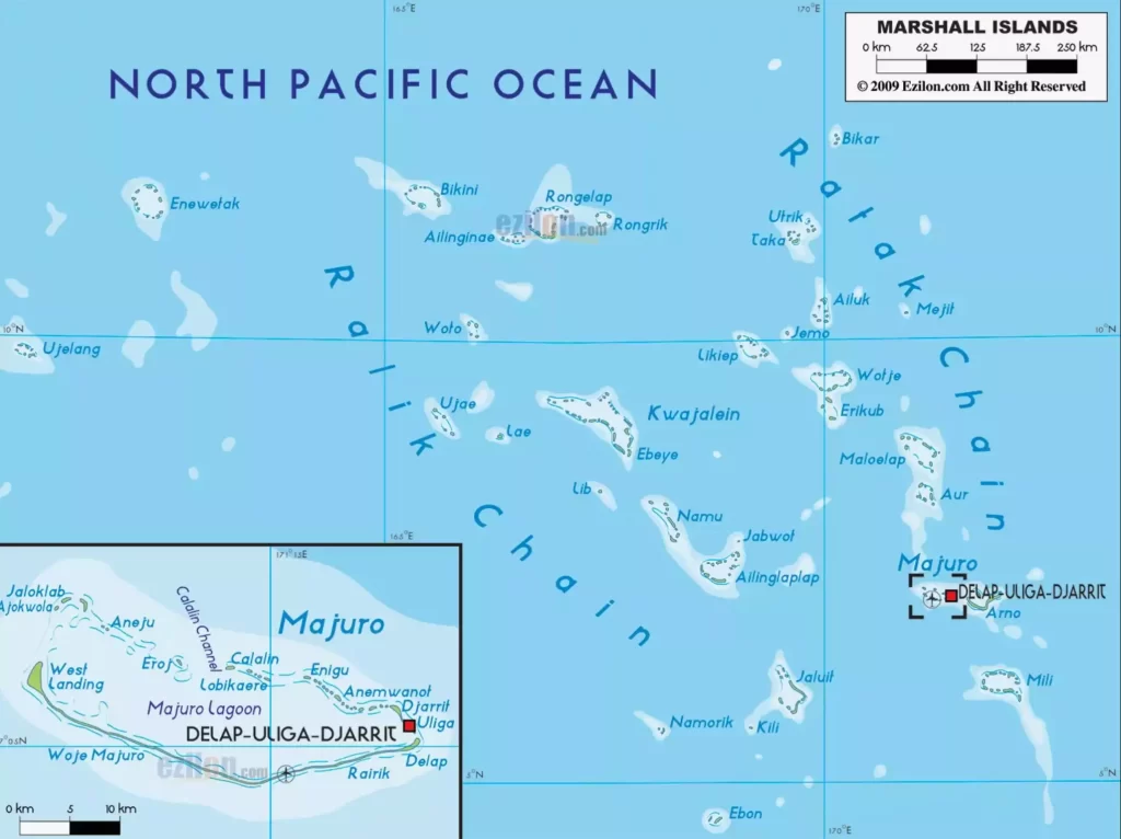 Marshall Islands on Map